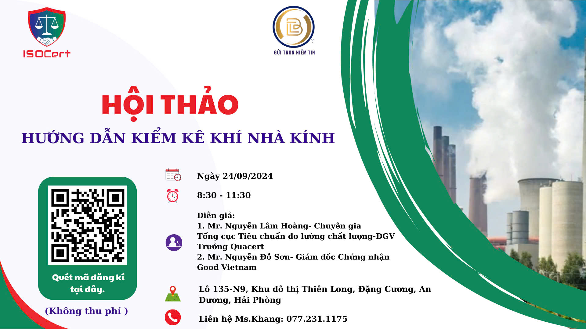 HỘI THẢO HƯỚNG DẪN DOANH NGHIỆP KIỂM KÊ KHÍ NHÀ KÍNH